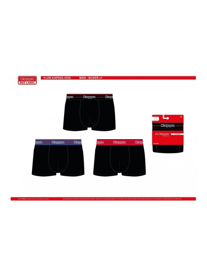 Boxer uomo KAPPA - Confezione da 6 Nero Multicolore Nero - Kiabi