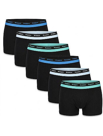 Boxer uomo KAPPA confezione da 6, cotone, cintura elastica