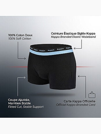 Boxer uomo KAPPA confezione da 6, cotone, cintura elastica