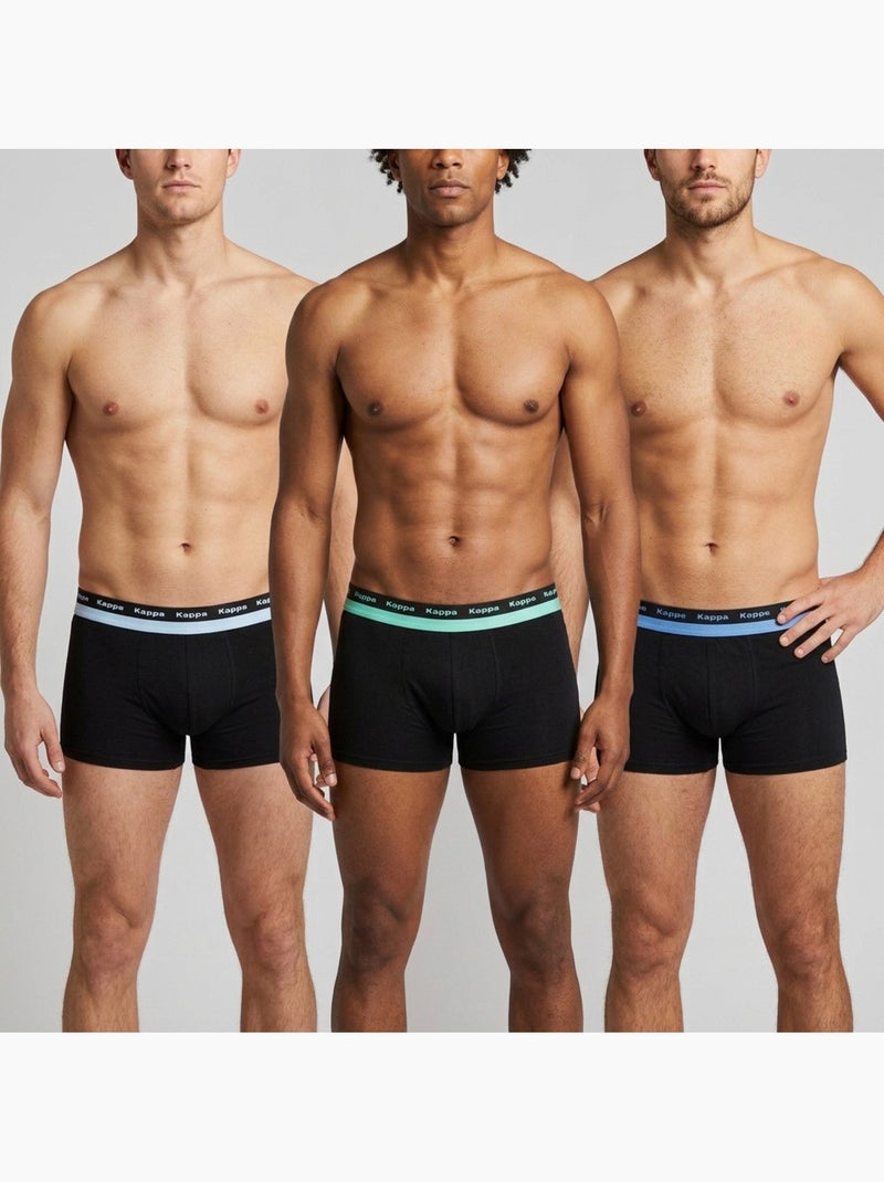 Boxer uomo KAPPA confezione da 6, cotone, cintura elastica Nero - Kiabi