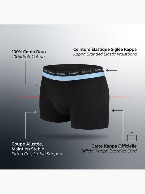 Boxer uomo KAPPA confezione da 6, cotone, cintura elastica - Kiabi Boxer uomo KAPPA confezione da 6, cotone, cintura elastica - Kiabi
