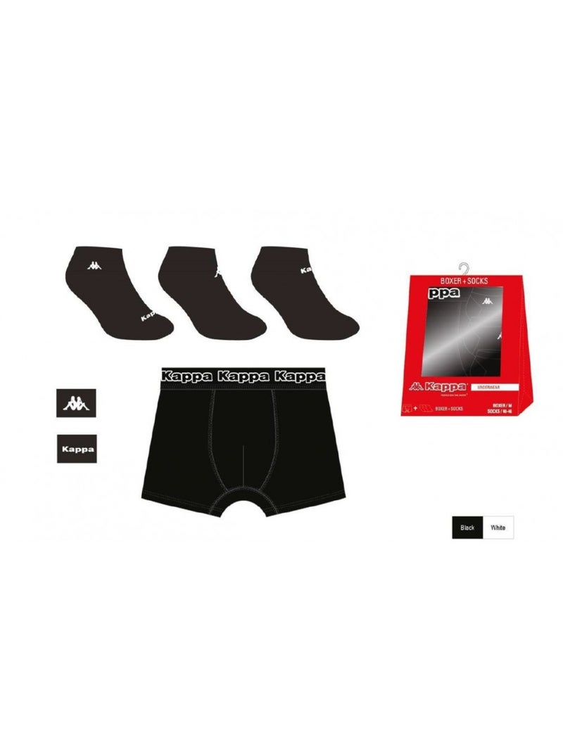 Boxer uomo KAPPA Lotto di 3 CONFEZIONE REGALO - Confezione da 3 Nero - Kiabi