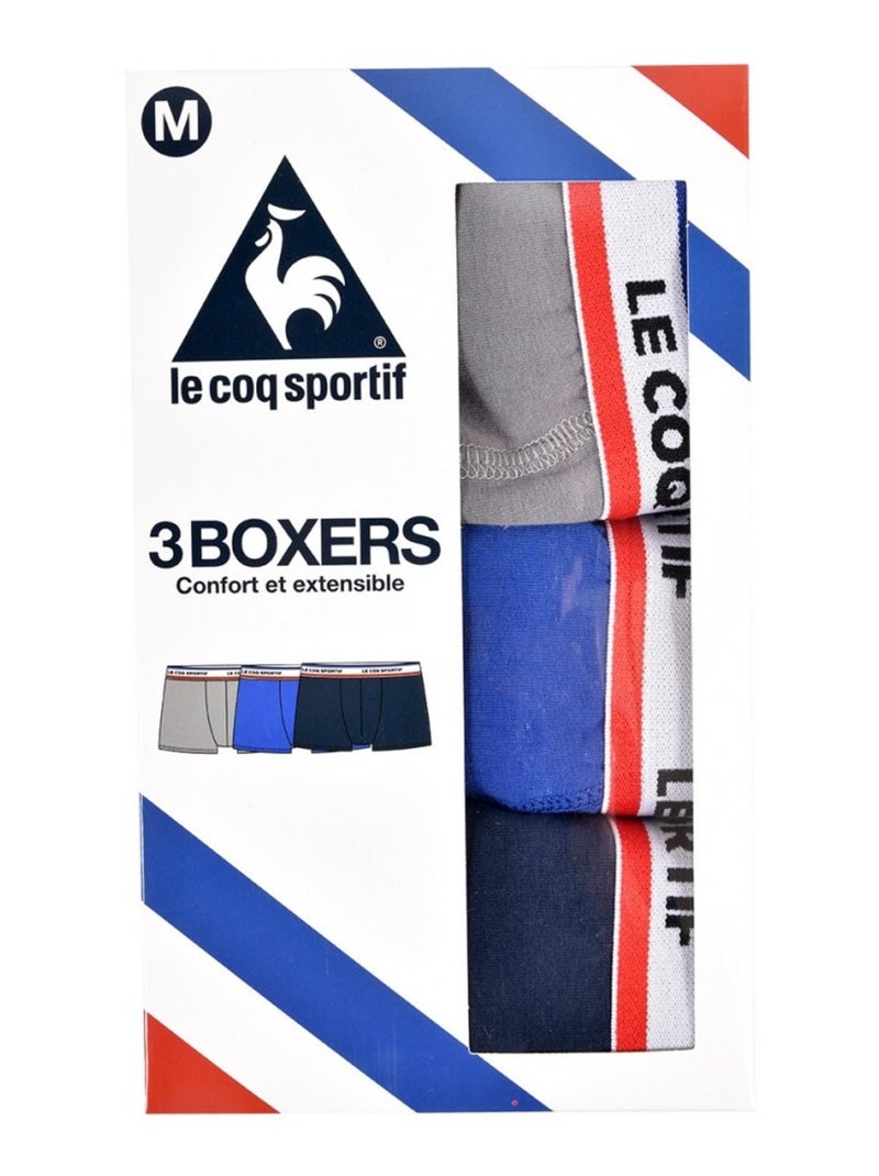 Boxer Uomo LE COQ SPORTIF - Confezione da 3 Blu Blu marino Grigio - Kiabi