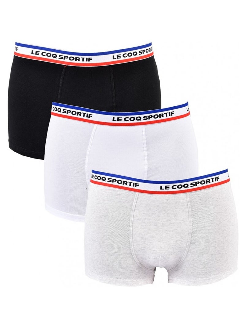 Boxer Uomo LE COQ SPORTIF - Confezione da 3 Nero Bianco Grigio - Kiabi