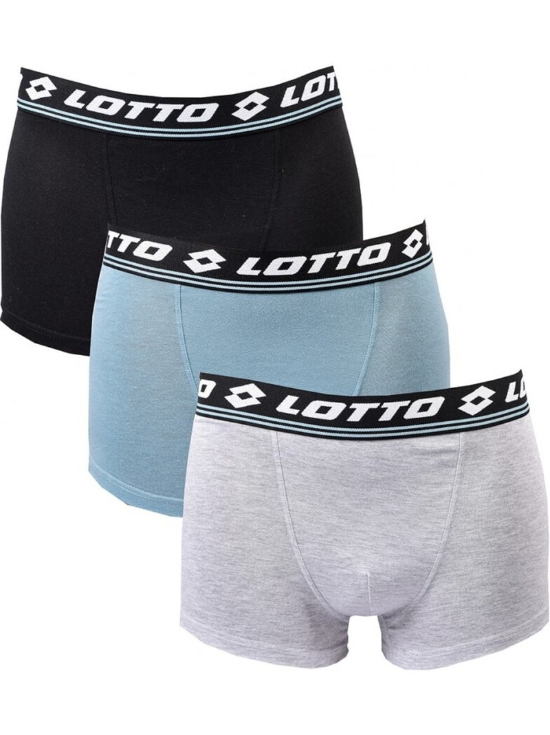 Boxer uomo LOTTO - Confezione da 3 Blu Multicolore Grigio - Kiabi