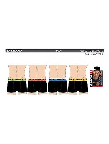 Boxer uomo LOTTO - Confezione da 4