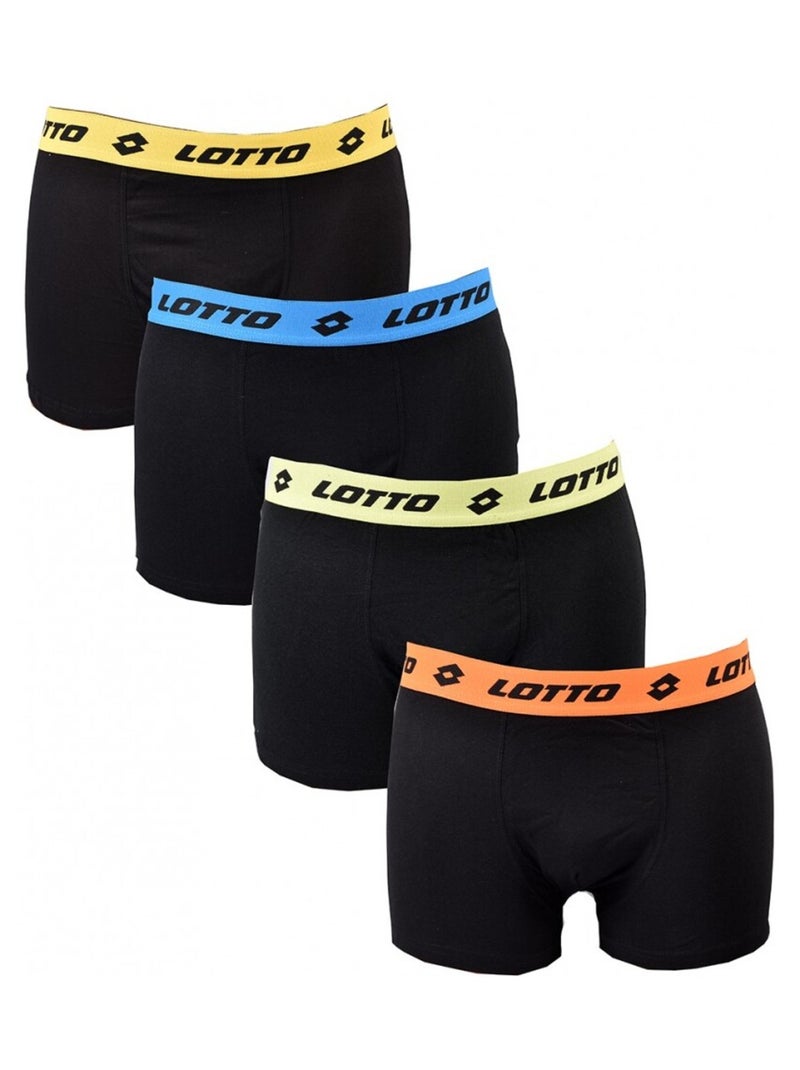 Boxer uomo LOTTO - Confezione da 4 Nero Multicolore - Kiabi