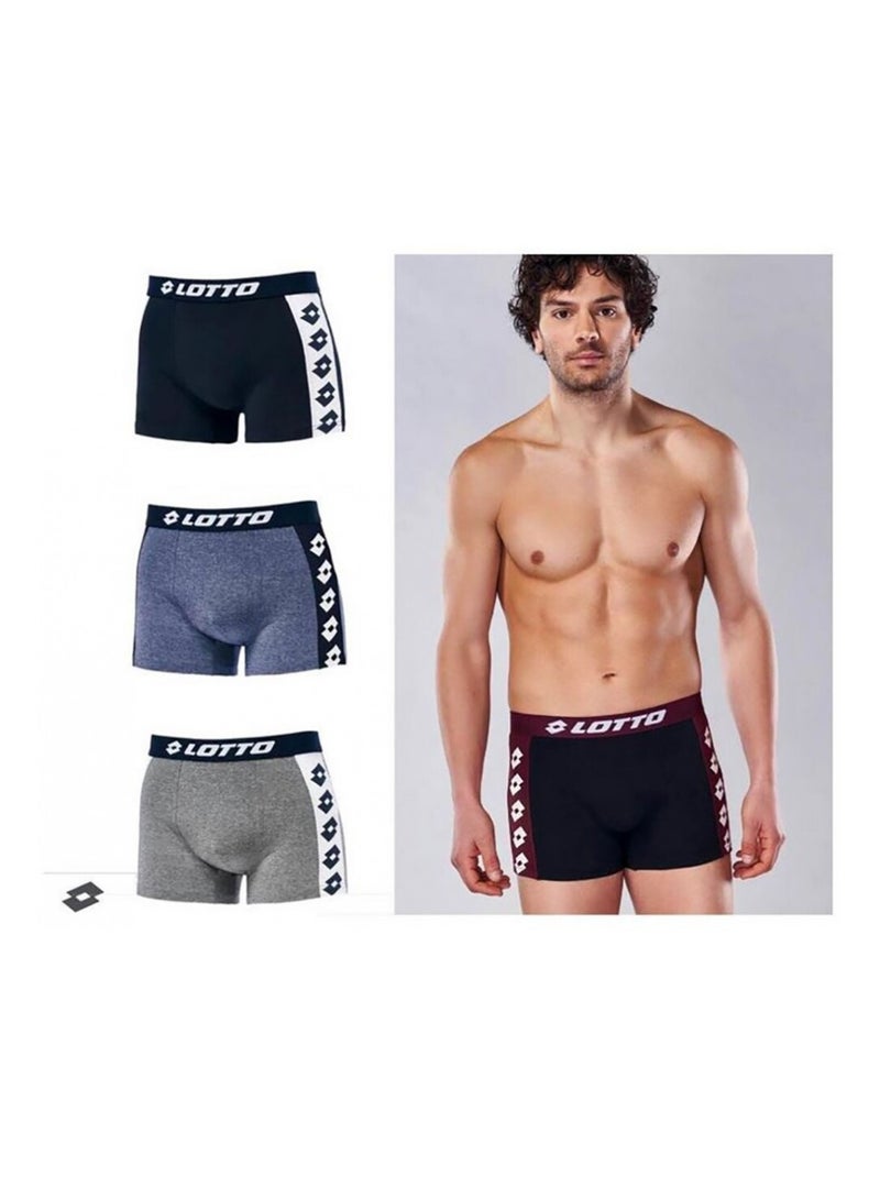Boxer uomo LOTTO - Confezione da 6 Blu Grigio Blu - Kiabi