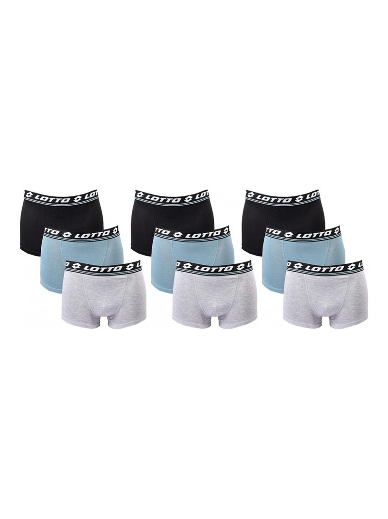 Boxer uomo LOTTO - Confezione da 9 Blu Multicolore Grigio - Kiabi