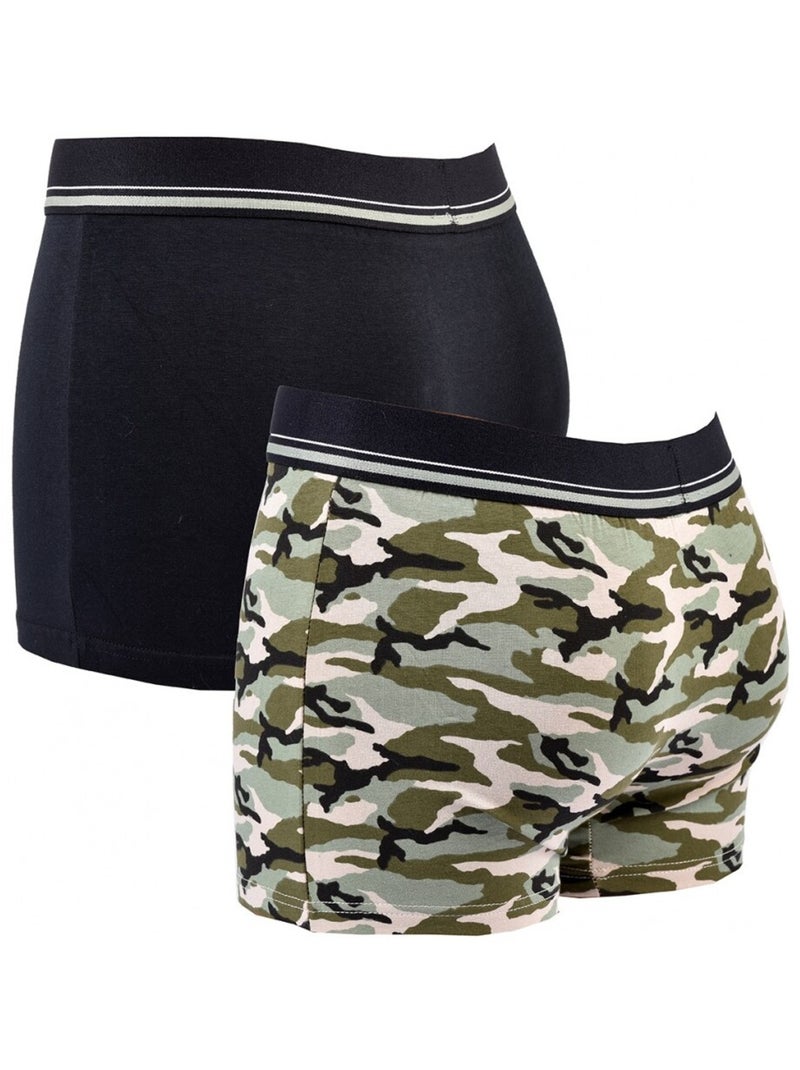 Boxer Uomo QUIKSILVER - Confezione da 2 Nero Cachi - Kiabi