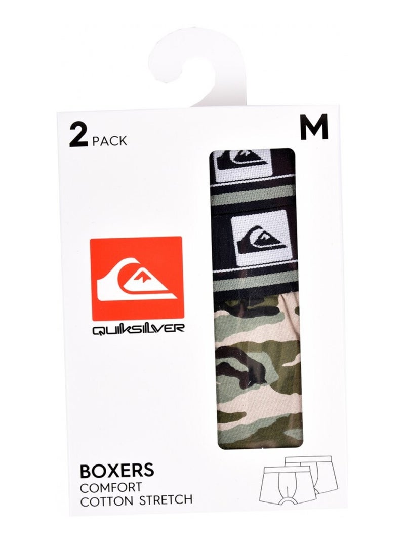 Boxer Uomo QUIKSILVER - Confezione da 2 Nero Cachi - Kiabi