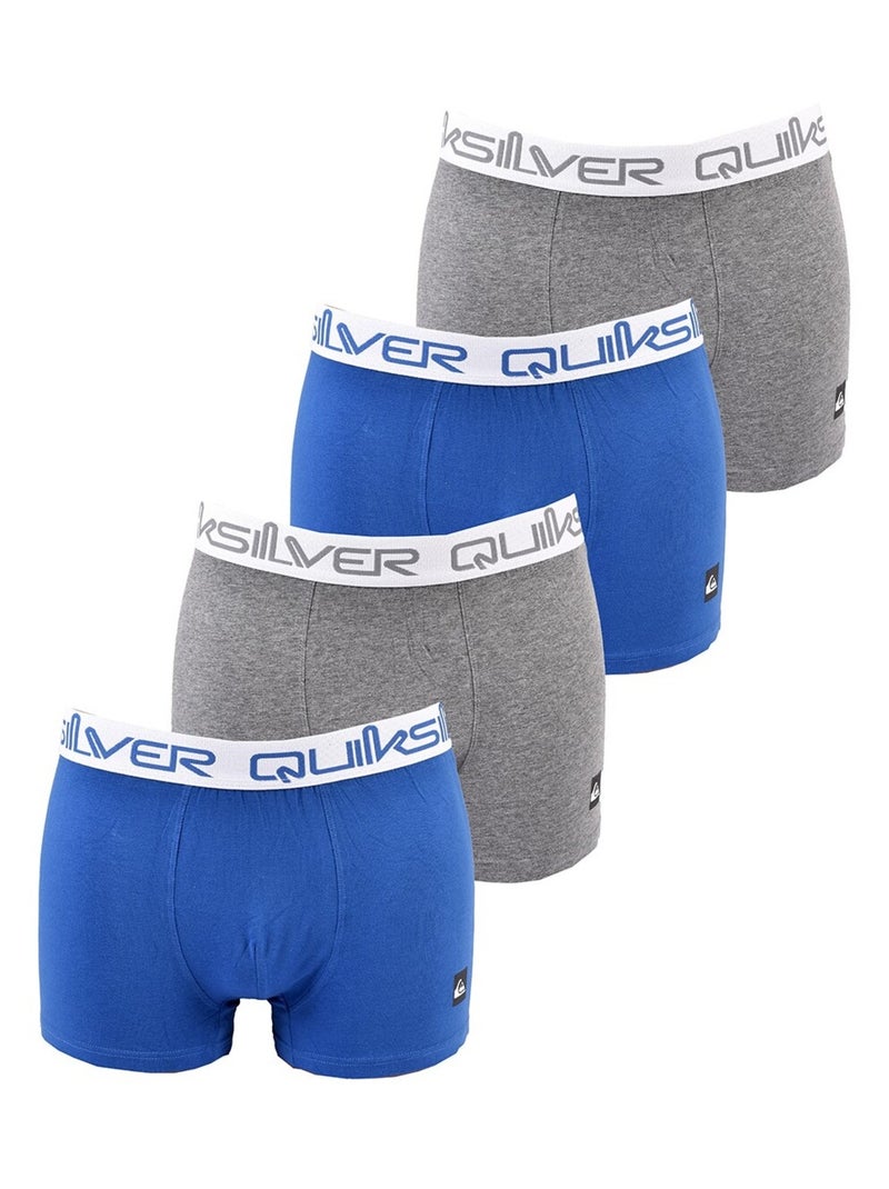 Boxer Uomo QUIKSILVER - Confezione da 4 Grigio blu - Kiabi