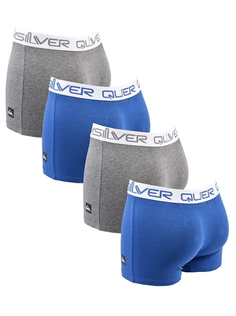 Boxer Uomo QUIKSILVER - Confezione da 4 Grigio blu - Kiabi