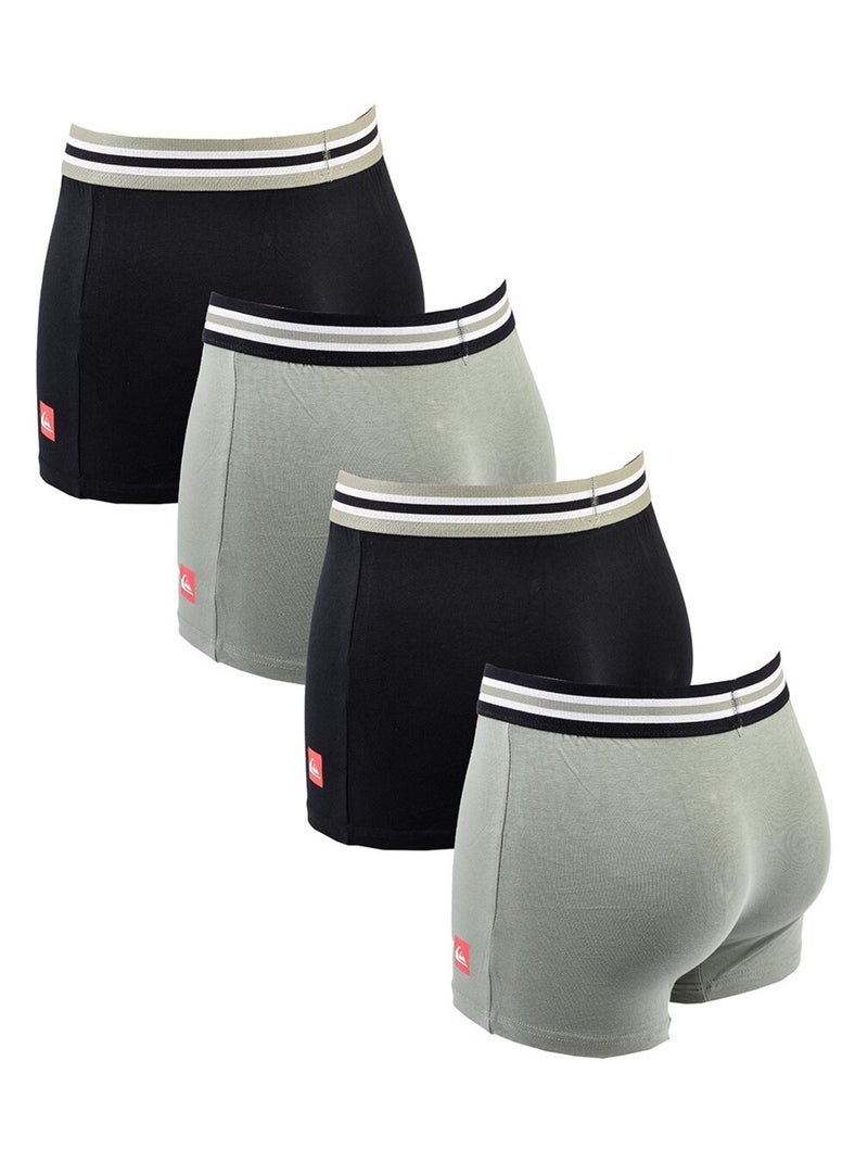 Boxer Uomo QUIKSILVER - Confezione da 4 Nero Grigio Bianco - Kiabi