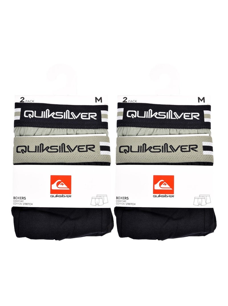 Boxer Uomo QUIKSILVER - Confezione da 4 Nero Grigio Bianco - Kiabi