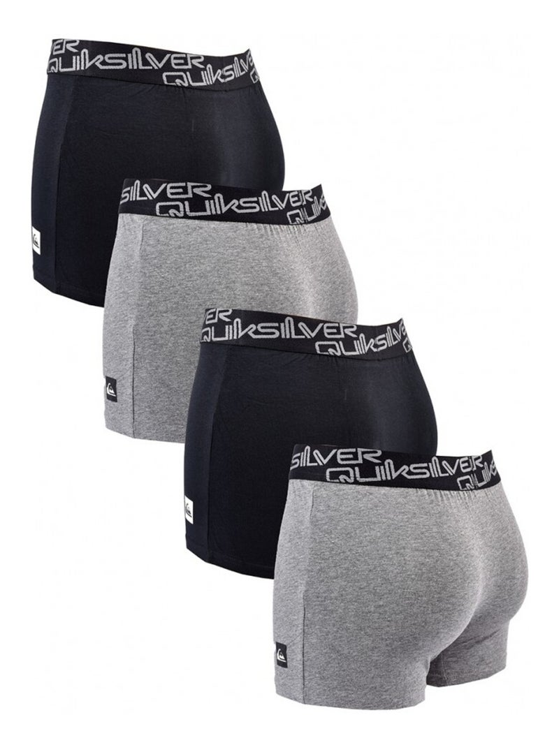 Boxer Uomo QUIKSILVER - Confezione da 4 Nero Grigio - Kiabi
