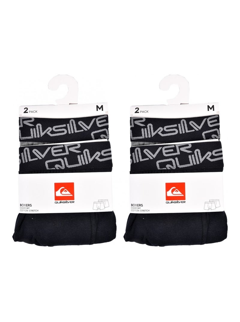 Boxer Uomo QUIKSILVER - Confezione da 4 Nero Grigio - Kiabi