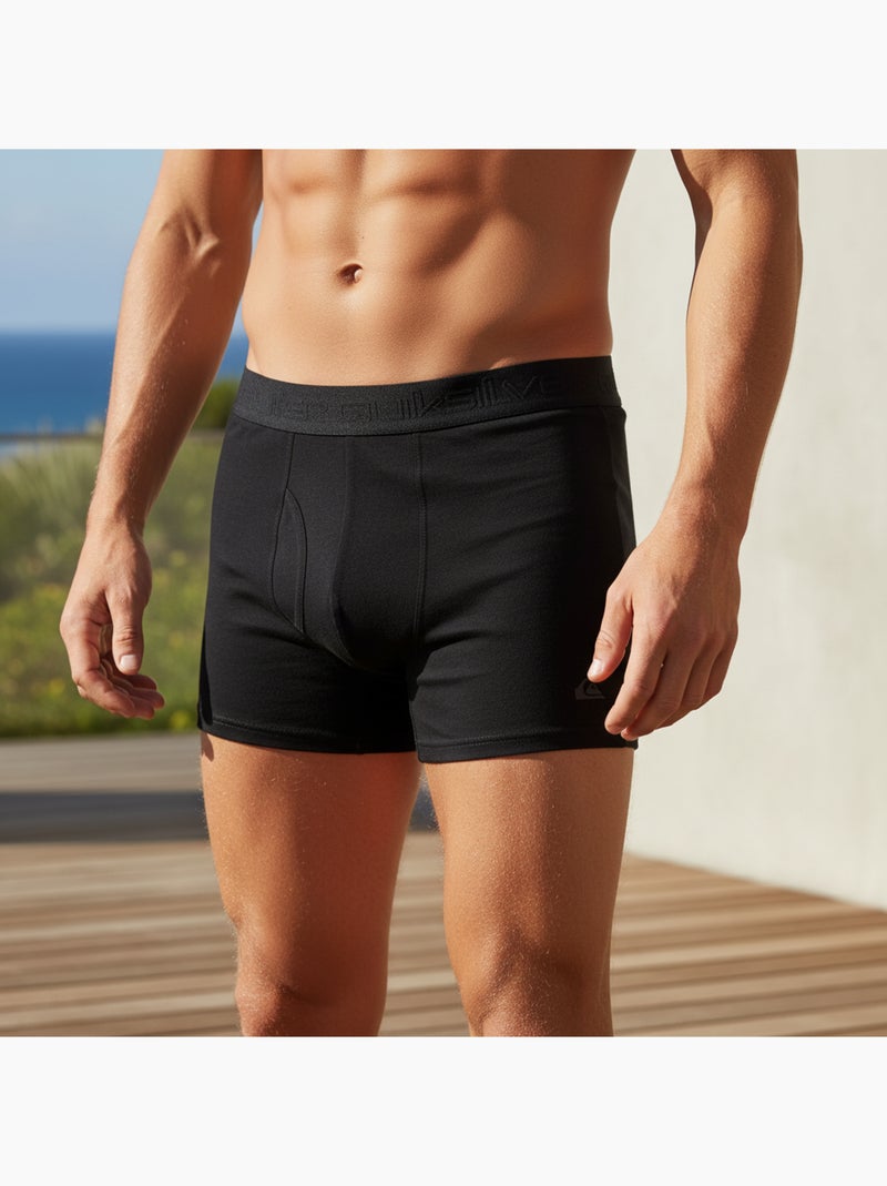 Boxer Uomo QUIKSILVER Cotone Stretch - Confezione da 2 Nero Beige - Kiabi