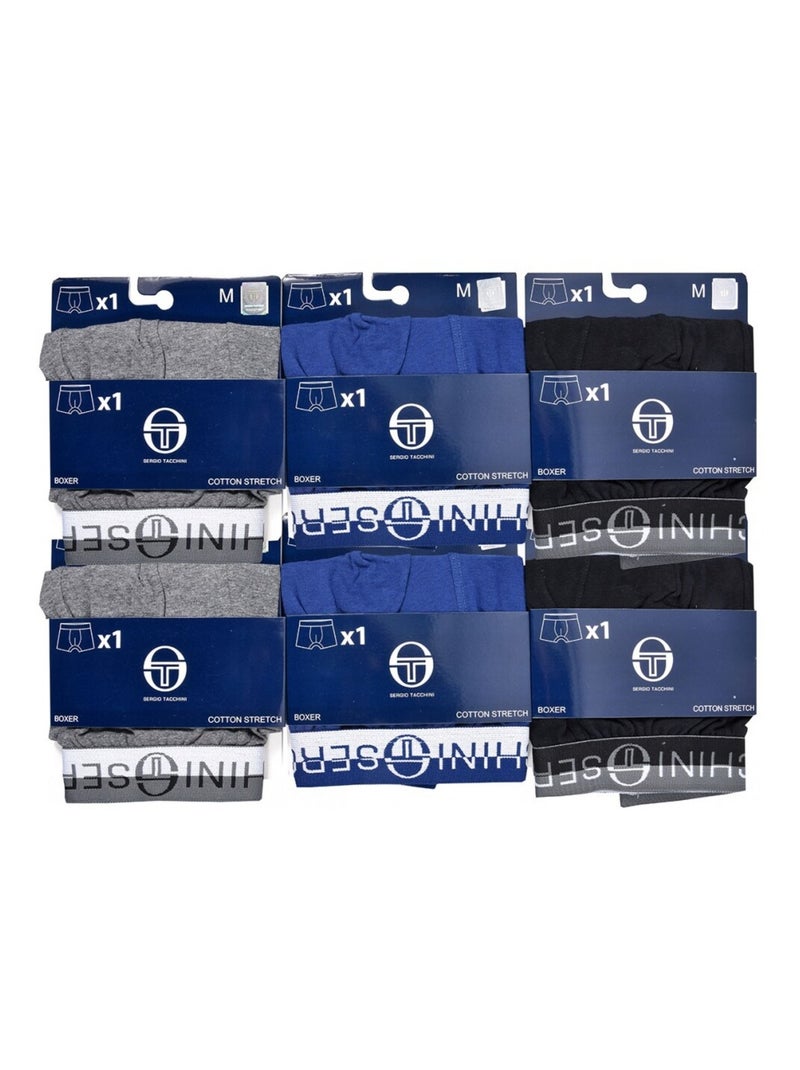 Boxer Uomo SERGIO TACCHINI Confezione da 6 Multicolore - Kiabi