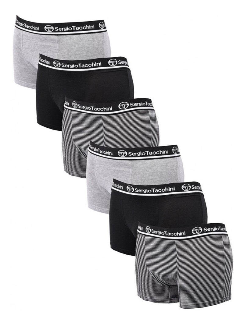 Boxer uomo Sergio Tacchini confezione da 6 Nero - Kiabi