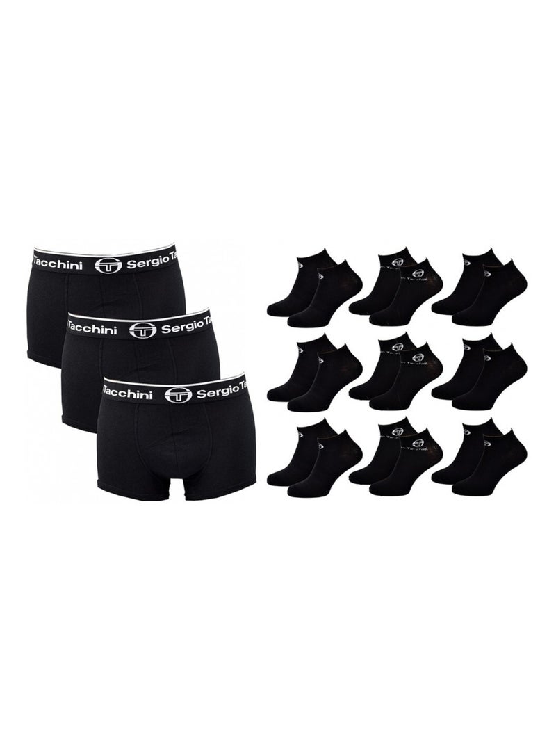 Boxer Uomo SERGIO TACCHINI Lotto di 3 PACK REGALI - Pack di 3 Multicolore - Kiabi