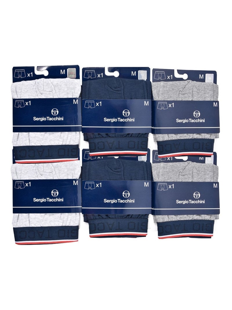 Boxer Uomo SERGIO TACCHINI Lotto di 6 - Confezione da 6 Multicolore - Kiabi
