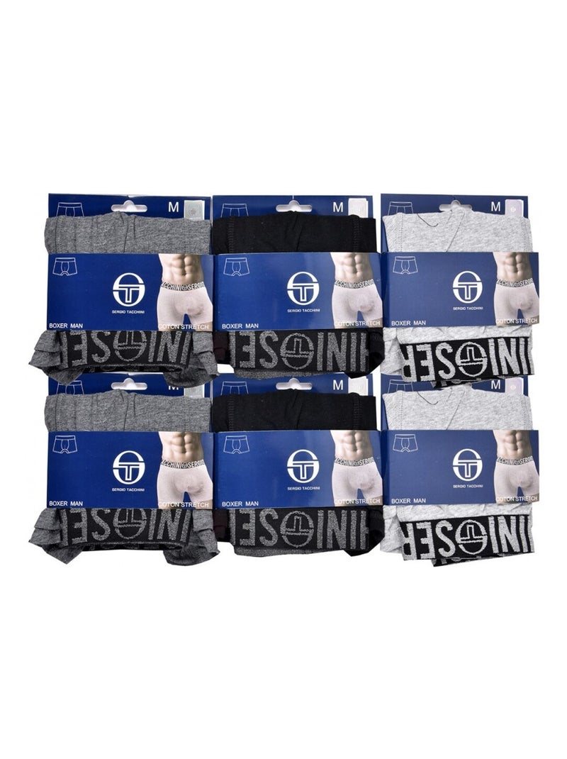 Boxer Uomo SERGIO TACCHINI Lotto di 6 - Confezione da 6 Multicolore - Kiabi