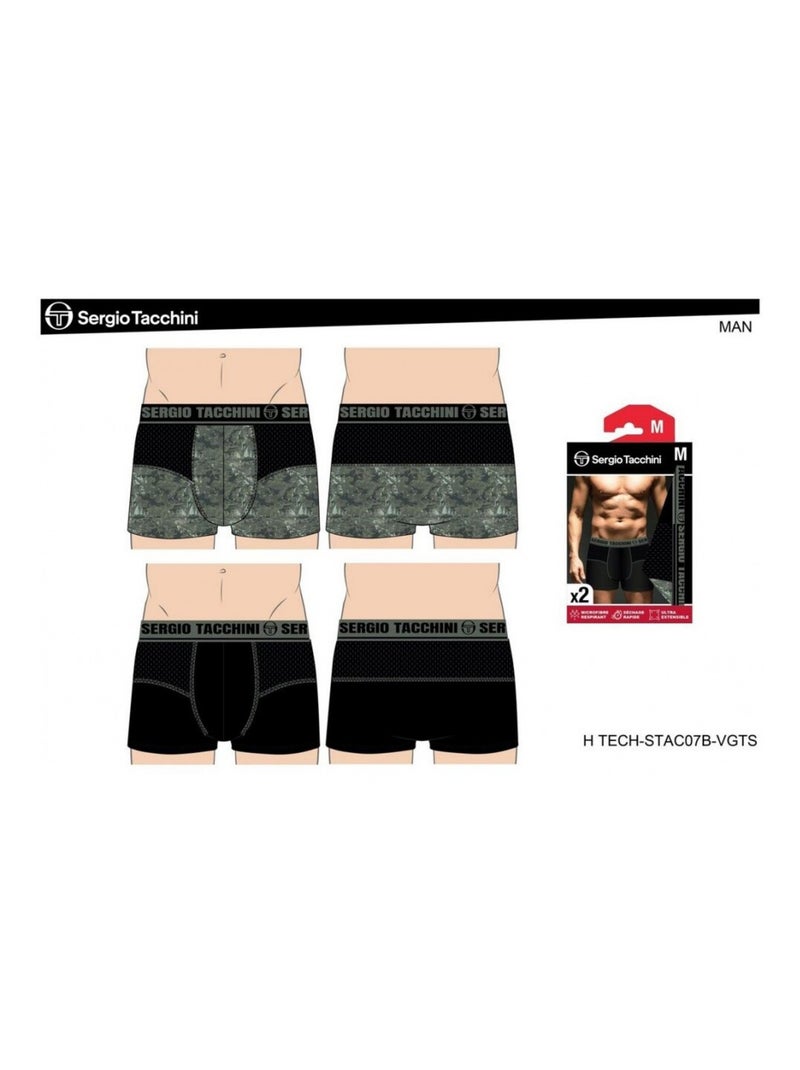 Boxer uomo SERGIO TACCHINI X2 - Confezione da 2 Multicolore - Kiabi