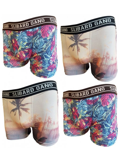 Boxer uomo SLIBARD GANG - Confezione da 4 - Kiabi