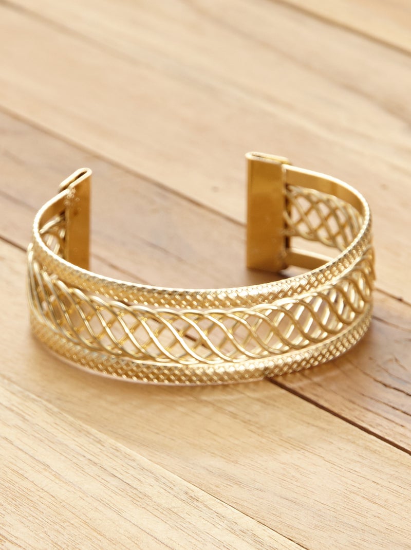 Bracciale a fascia larga dorato - Kiabi