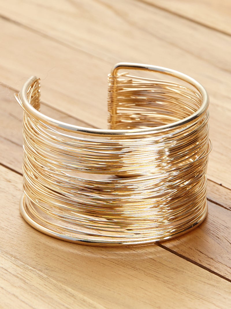 Bracciale a fascia larga dorato - Kiabi