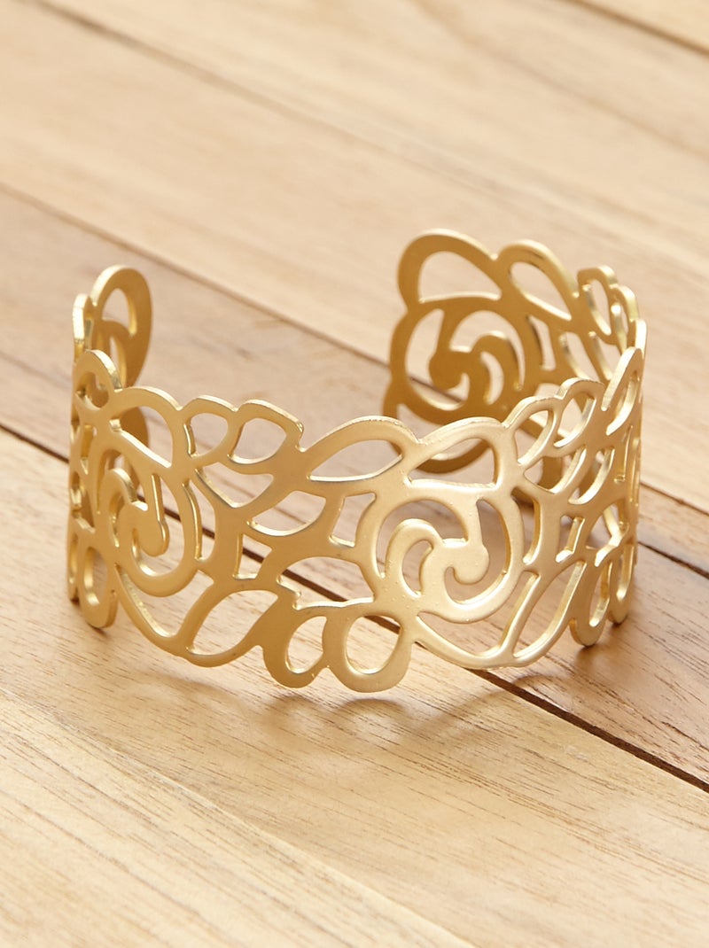 Bracciale a fascia larga dorato - Kiabi