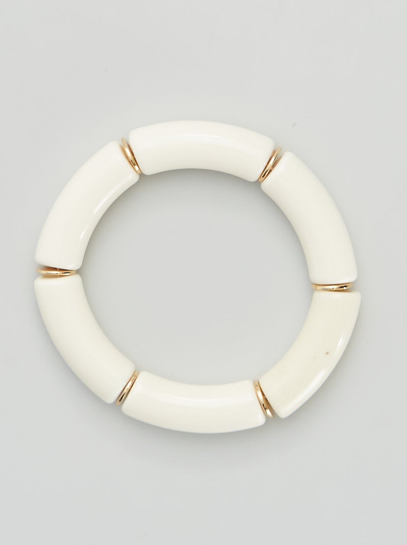 Bracciale alto con perle bianco - Kiabi