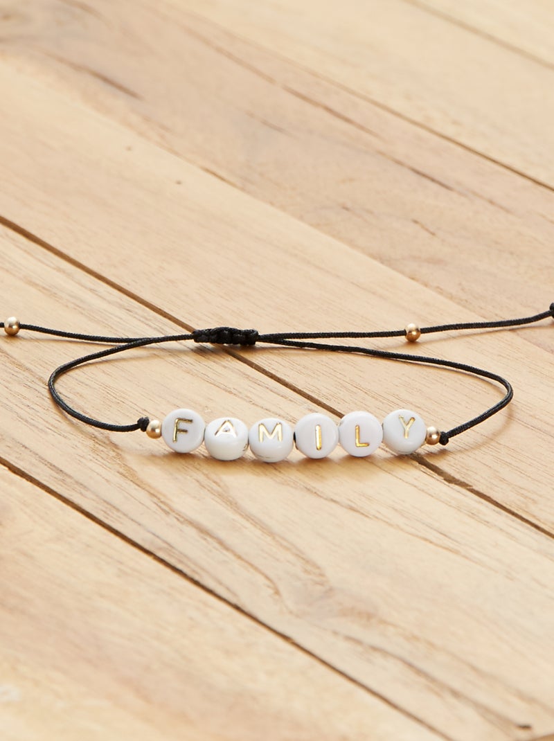 BERGERLIN Bracciale Coppie In Agata Nera Con Lettere: Regalo Per Innamorati