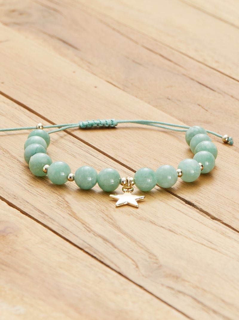 Bracciale con perle e stelle VERDE - Kiabi