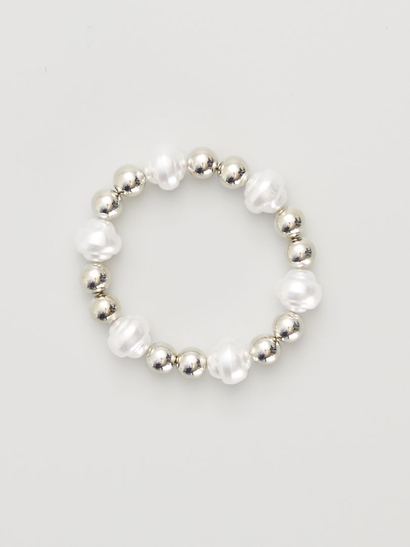 Bracciale con perle grigio - Kiabi
