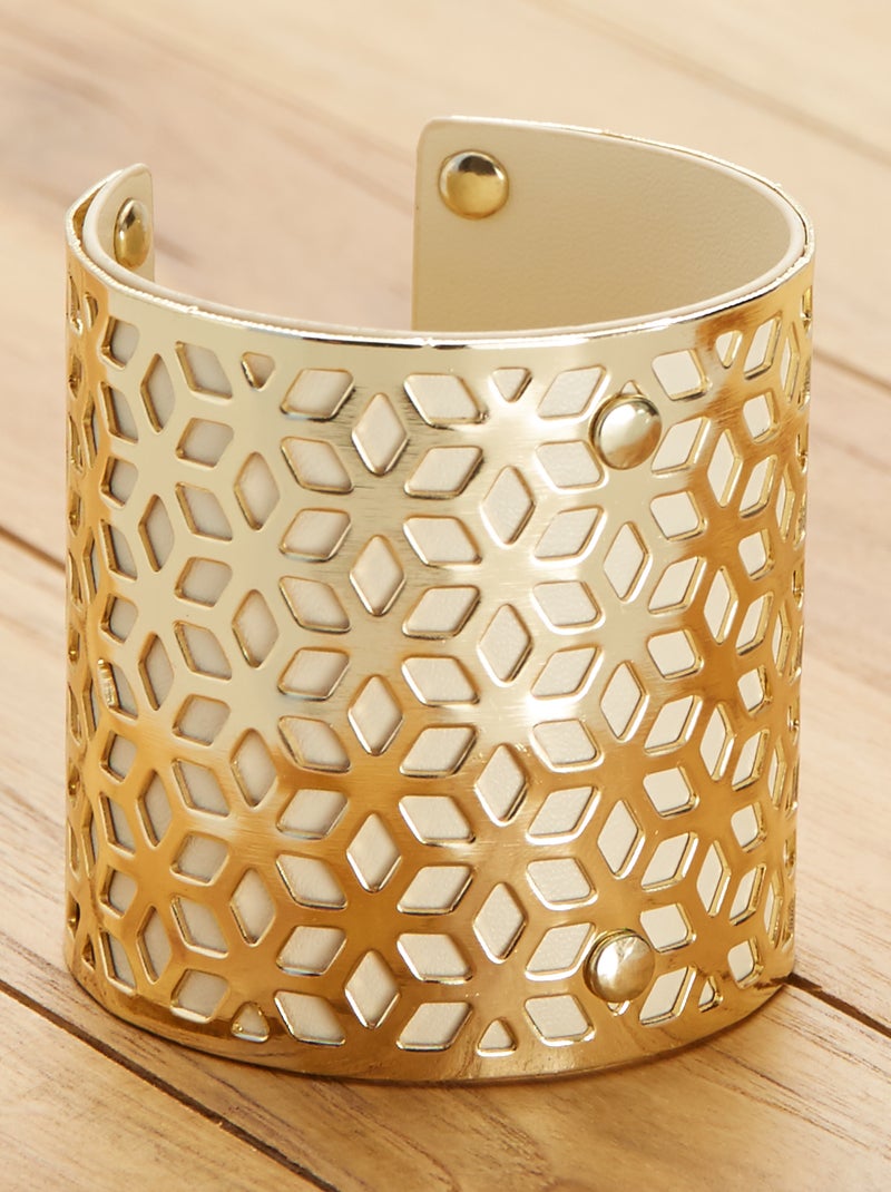 Bracciale rigido traforato BEIGE - Kiabi