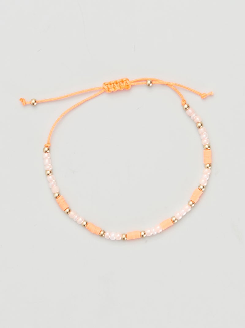 Bracciale scorrevole con perle BEIGE - Kiabi
