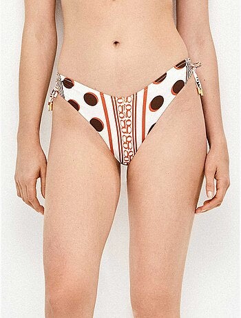 Bragutia bikini brasiliano con stampa monogramma