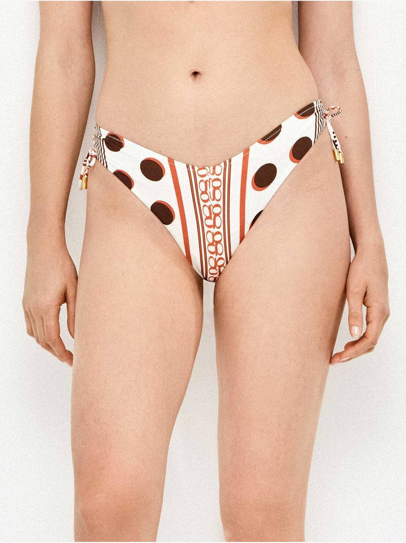 Bragutia bikini brasiliano con stampa monogramma Multicolore - Kiabi