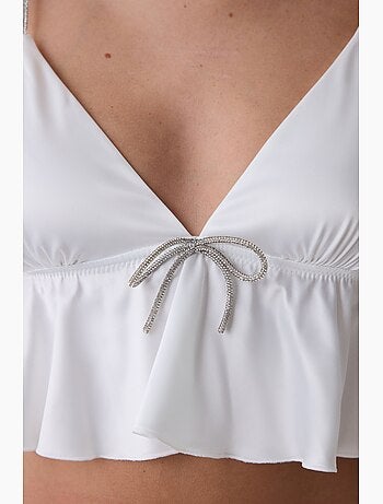 Bralette donna in raso stropicciato penti