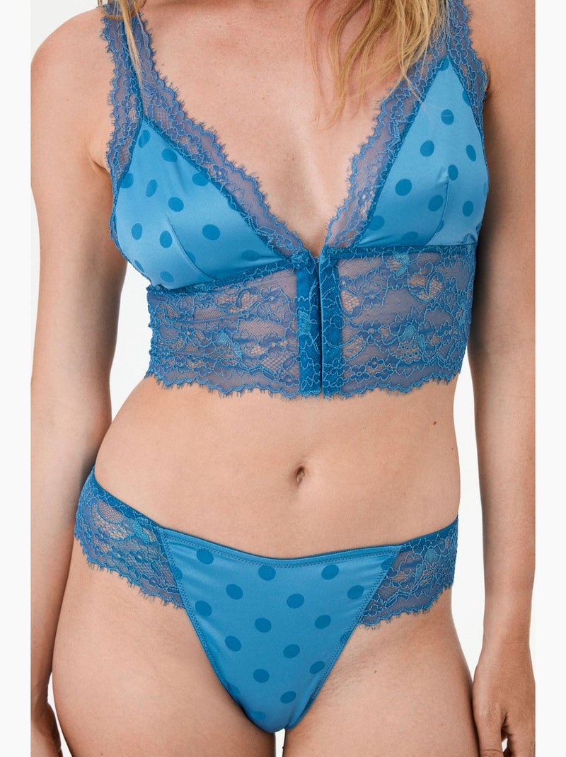 Bralette treso a pois penti Blu - Kiabi