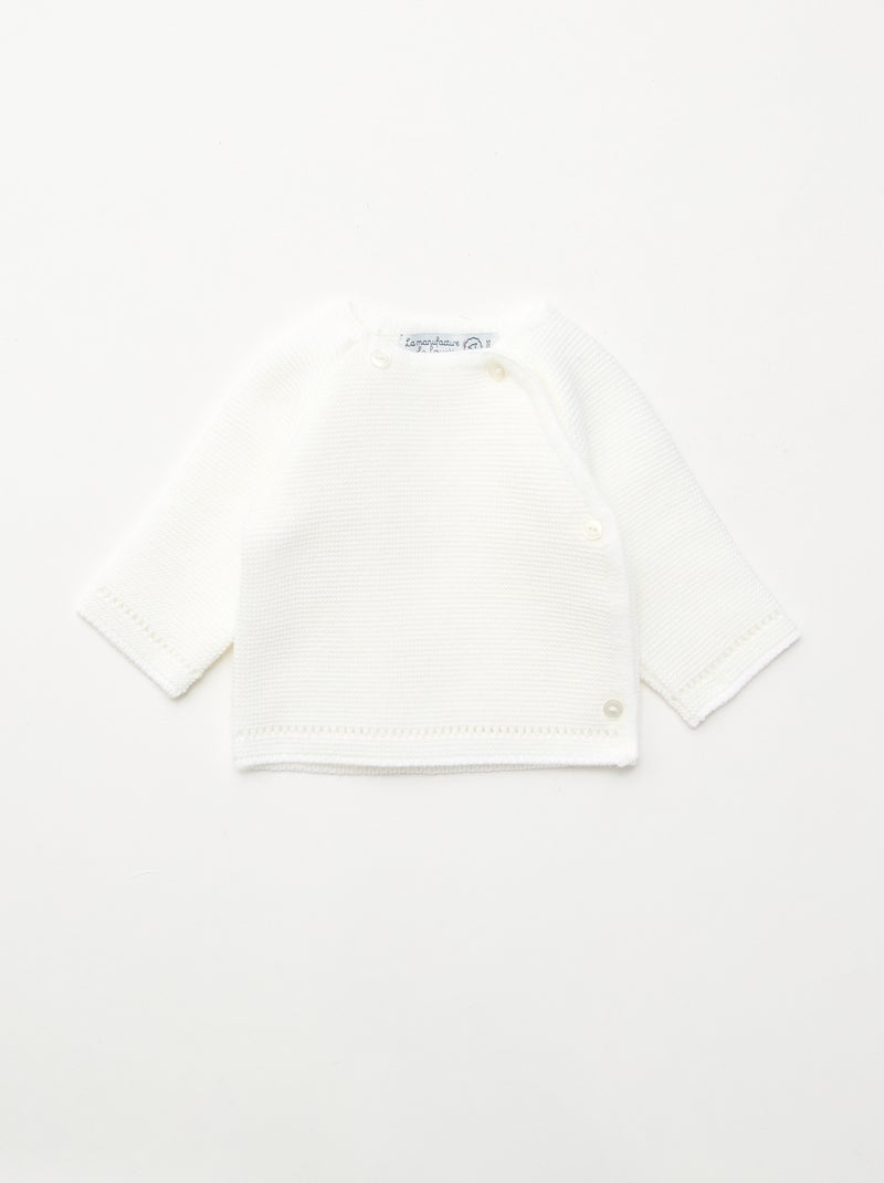 Brassière in maglia 'La manufacture de Layette' Bianco - Kiabi