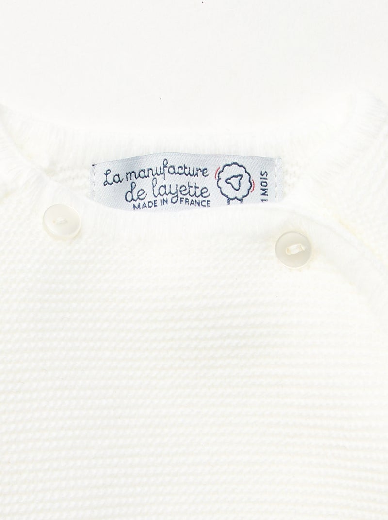 Brassière in maglia 'La manufacture de Layette' Bianco - Kiabi