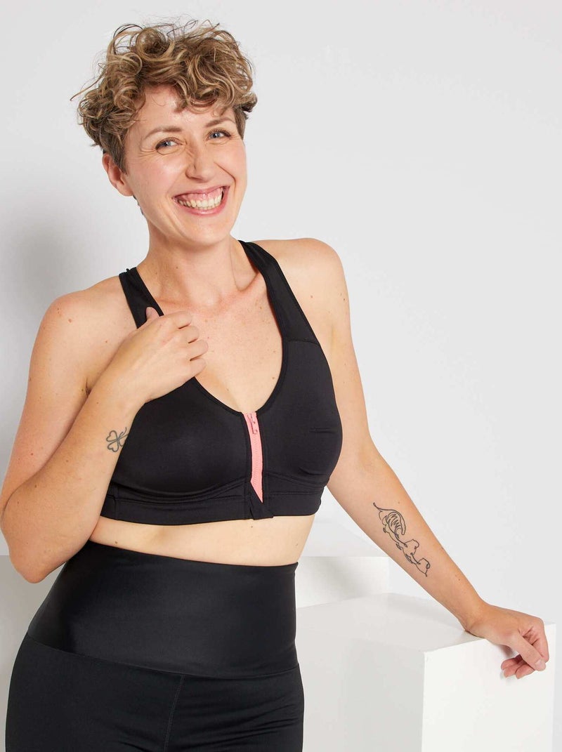 Brassiere sport post operatoria microfibra Nero - Kiabi