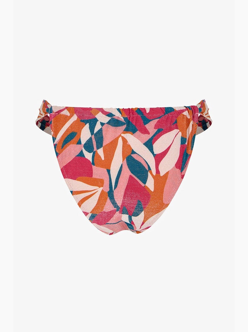 Brayana super lucido slip bikini a vita media penti Bianco Arancio - Kiabi
