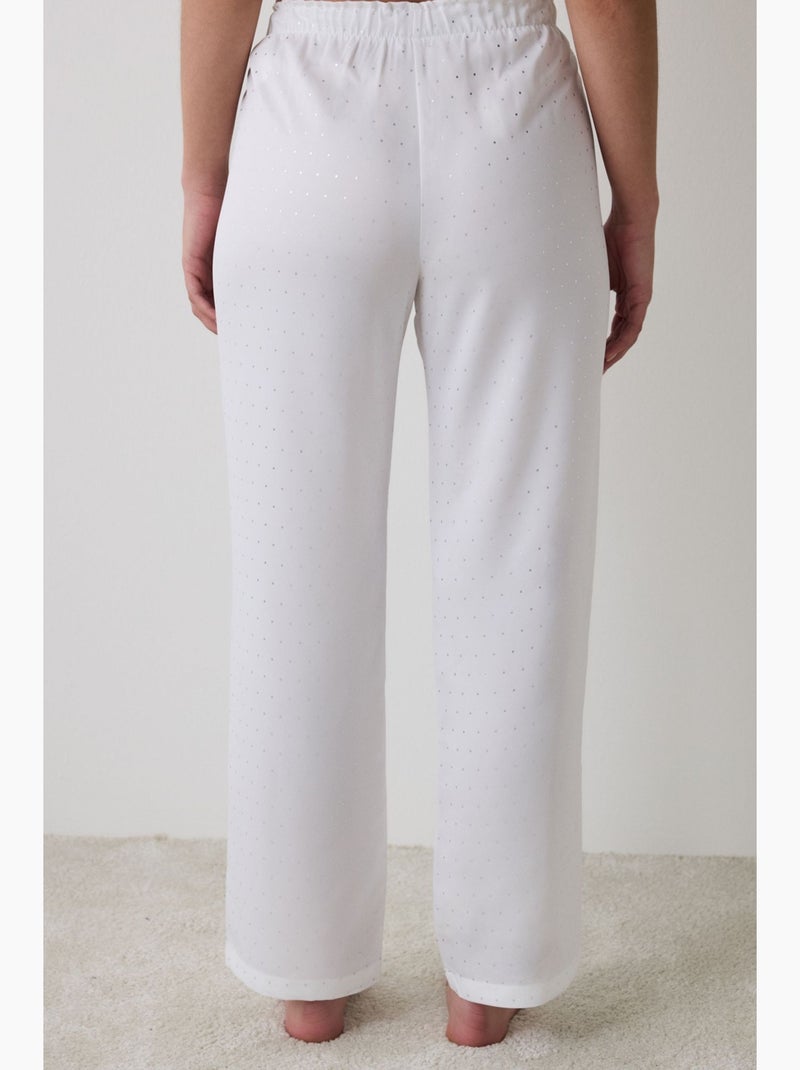 Bridal delicate pantaloni del pigiama in raso penti Bianco - Kiabi