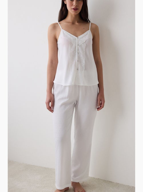 Bridal delicate pantaloni del pigiama in raso penti - Kiabi