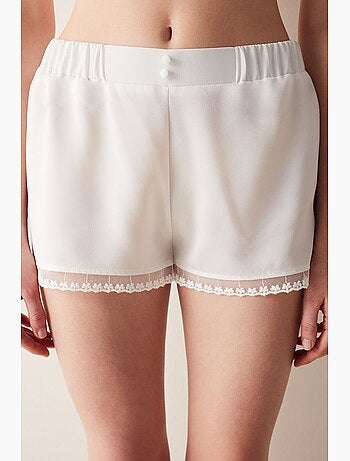 Bridal lacy pantaloncino pigiama in pizzo penti