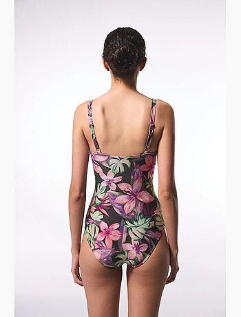 Briella arricciato floreale con corsetto modellante costume da bagno penti